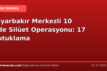 Diyarbakır Merkezli 10 İlde Silüet Operasyonu: 17 Tutuklama
