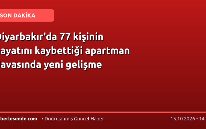 Diyarbakır'da 77 kişinin hayatını kaybettiği apartman davasında yeni gelişme