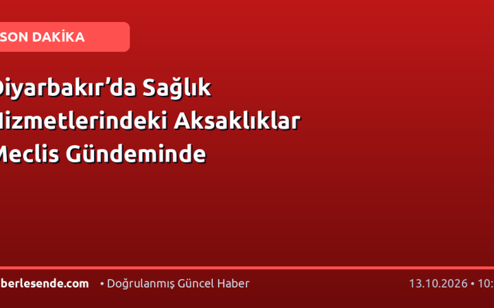 Diyarbakır’da Sağlık Hizmetlerindeki Aksaklıklar Meclis Gündeminde