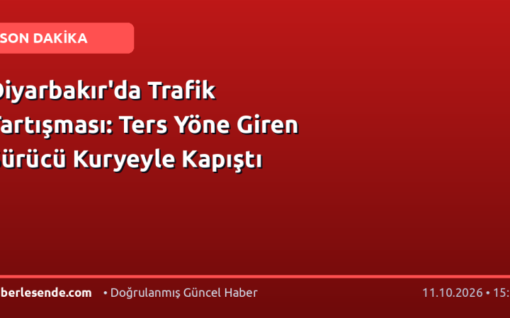 Diyarbakır'da Trafik Tartışması: Ters Yöne Giren Sürücü Kuryeyle Kapıştı