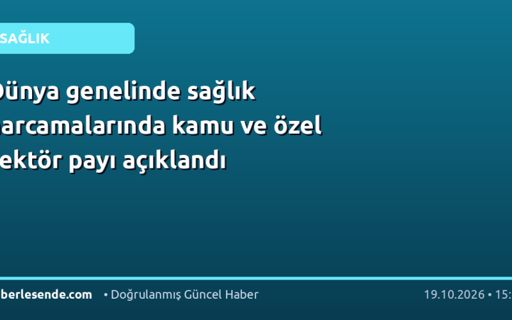 Dünya genelinde sağlık harcamalarında kamu ve özel sektör payı açıklandı