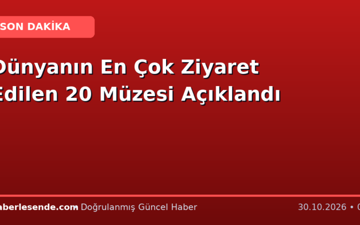 Dünyanın En Çok Ziyaret Edilen 20 Müzesi Açıklandı