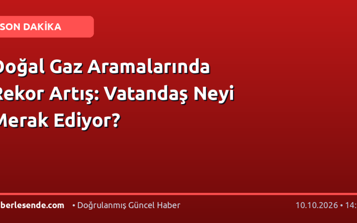 Doğal Gaz Aramalarında Rekor Artış: Vatandaş Neyi Merak Ediyor?