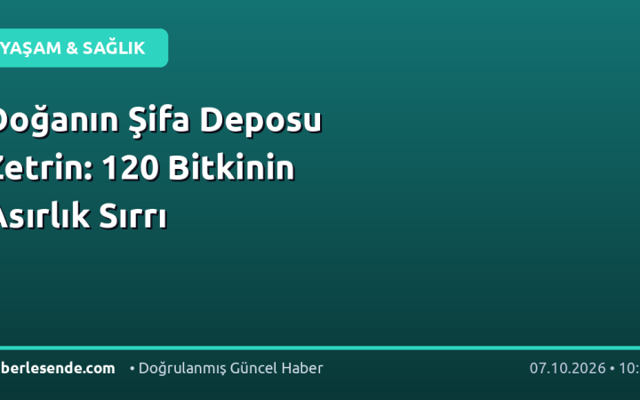 Doğanın Şifa Deposu Zetrin: 120 Bitkinin Asırlık Sırrı