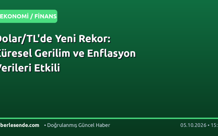 Dolar/TL'de Yeni Rekor: Küresel Gerilim ve Enflasyon Verileri Etkili