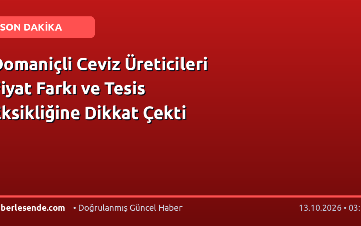 Domaniçli Ceviz Üreticileri Fiyat Farkı ve Tesis Eksikliğine Dikkat Çekti
