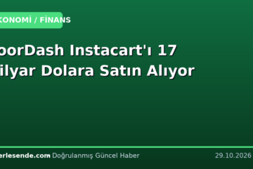 DoorDash Instacart'ı 17 Milyar Dolara Satın Alıyor
