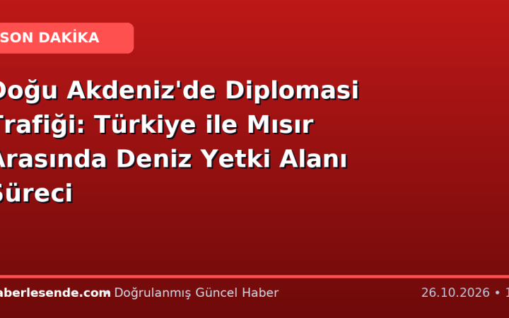 Doğu Akdeniz'de Diplomasi Trafiği: Türkiye ile Mısır Arasında Deniz Yetki Alanı Süreci
