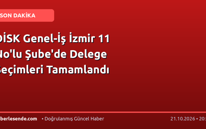 DİSK Genel-İş İzmir 11 No'lu Şube'de Delege Seçimleri Tamamlandı