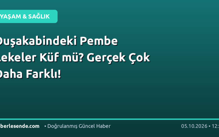 Duşakabindeki Pembe Lekeler Küf mü? Gerçek Çok Daha Farklı!