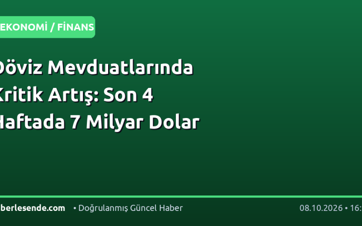 Döviz Mevduatlarında Kritik Artış: Son 4 Haftada 7 Milyar Dolar