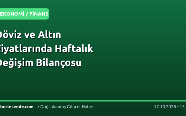 Döviz ve Altın Fiyatlarında Haftalık Değişim Bilançosu