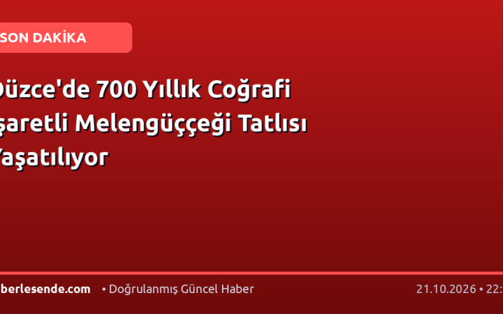Düzce'de 700 Yıllık Coğrafi İşaretli Melengüççeği Tatlısı Yaşatılıyor
