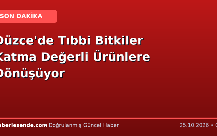 Düzce'de Tıbbi Bitkiler Katma Değerli Ürünlere Dönüşüyor