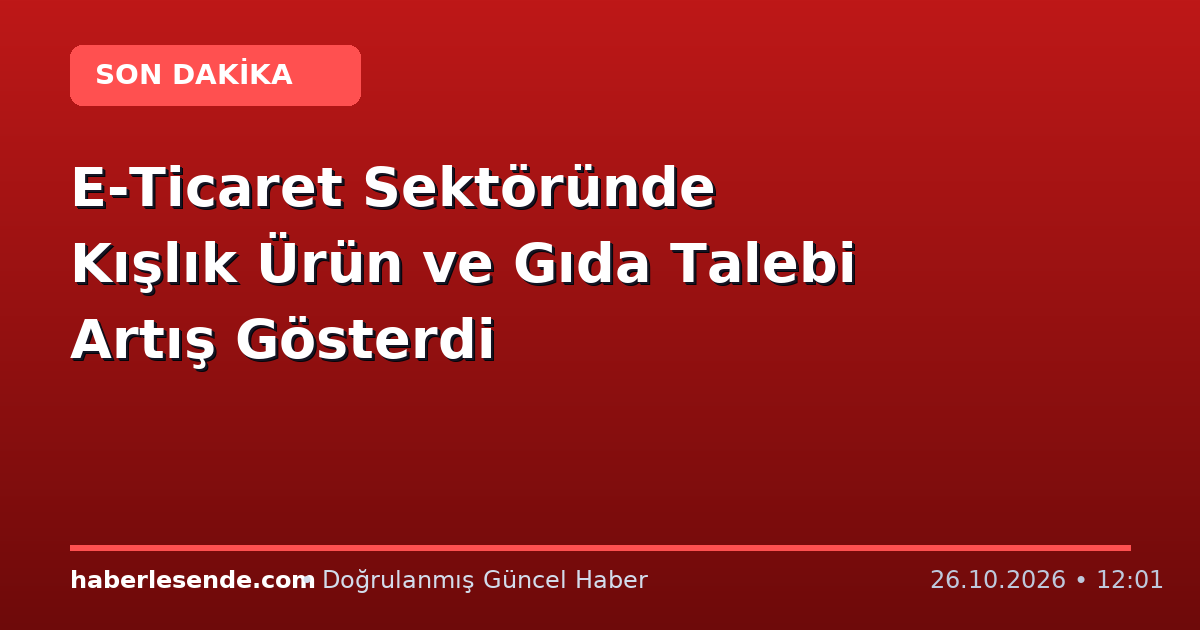 E-Ticaret Sektöründe Kışlık Ürün ve Gıda Talebi Artış Gösterdi