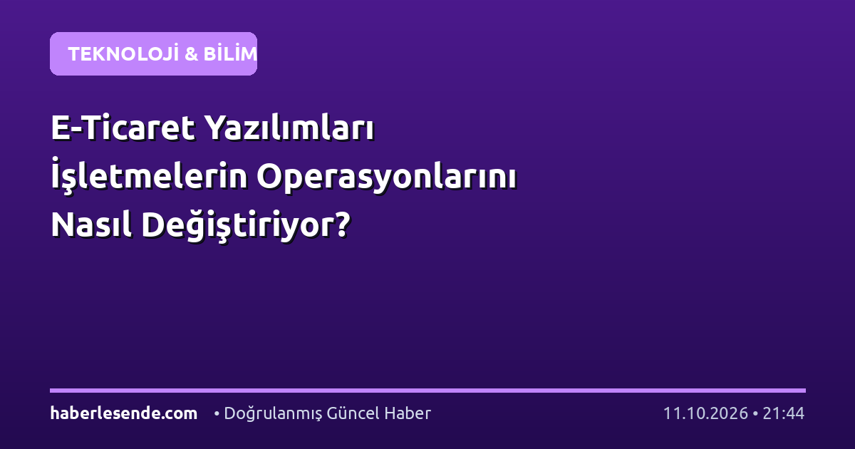 E-Ticaret Yazılımları İşletmelerin Operasyonlarını Nasıl Değiştiriyor?