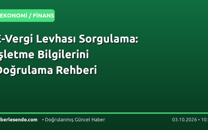 E-Vergi Levhası Sorgulama: İşletme Bilgilerini Doğrulama Rehberi