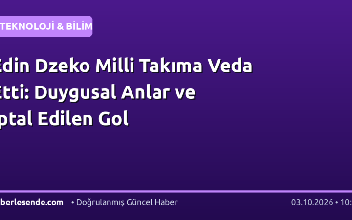 Edin Dzeko Milli Takıma Veda Etti: Duygusal Anlar ve İptal Edilen Gol
