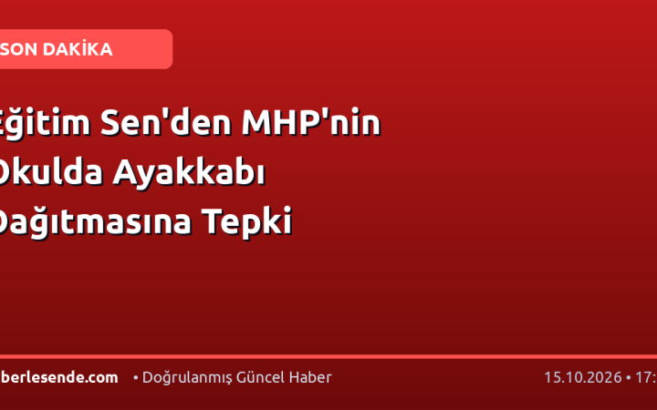Eğitim Sen'den MHP'nin Okulda Ayakkabı Dağıtmasına Tepki