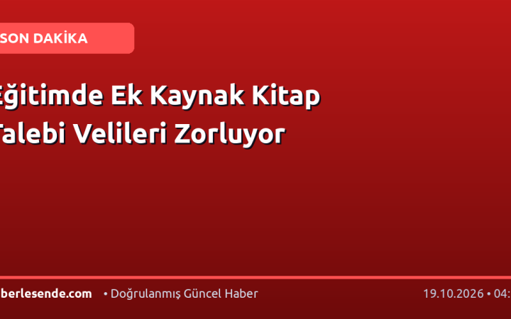 Eğitimde Ek Kaynak Kitap Talebi Velileri Zorluyor