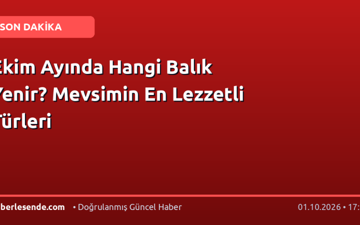 Ekim Ayında Hangi Balık Yenir? Mevsimin En Lezzetli Türleri