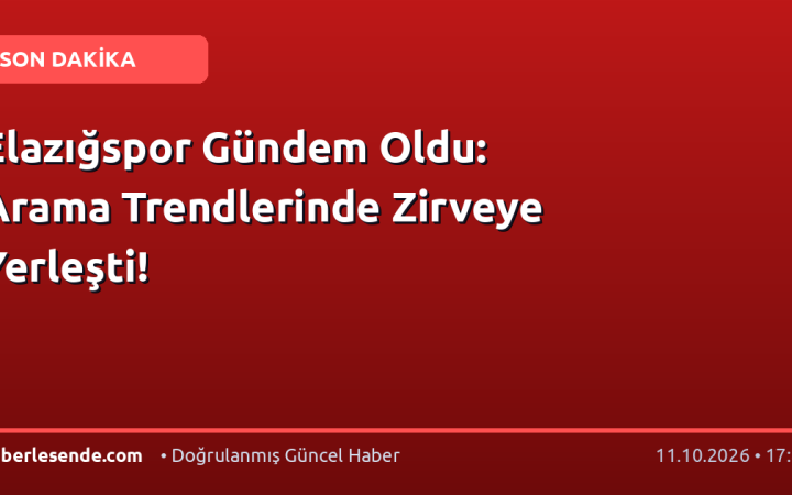 Elazığspor Gündem Oldu: Arama Trendlerinde Zirveye Yerleşti!