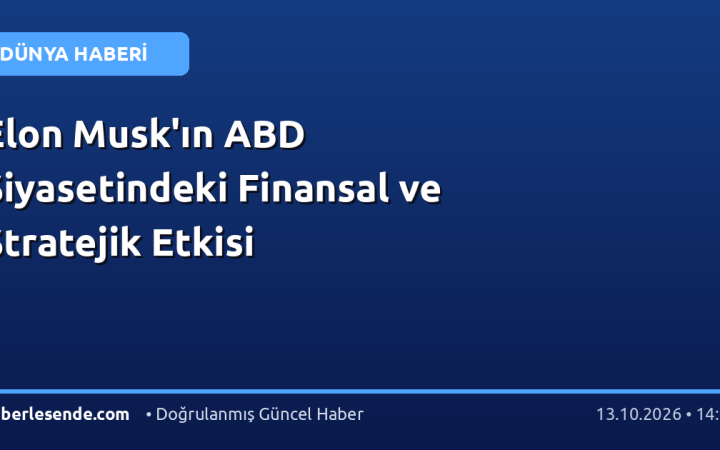 Elon Musk'ın ABD Siyasetindeki Finansal ve Stratejik Etkisi