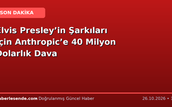 Elvis Presley’in Şarkıları İçin Anthropic’e 40 Milyon Dolarlık Dava
