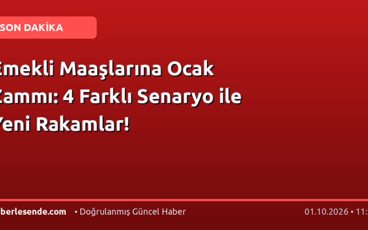 Emekli Maaşlarına Ocak Zammı: 4 Farklı Senaryo ile Yeni Rakamlar!