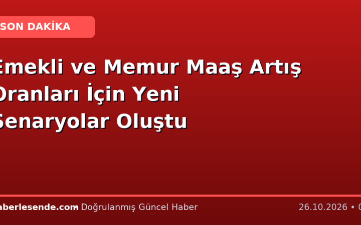 Emekli ve Memur Maaş Artış Oranları İçin Yeni Senaryolar Oluştu