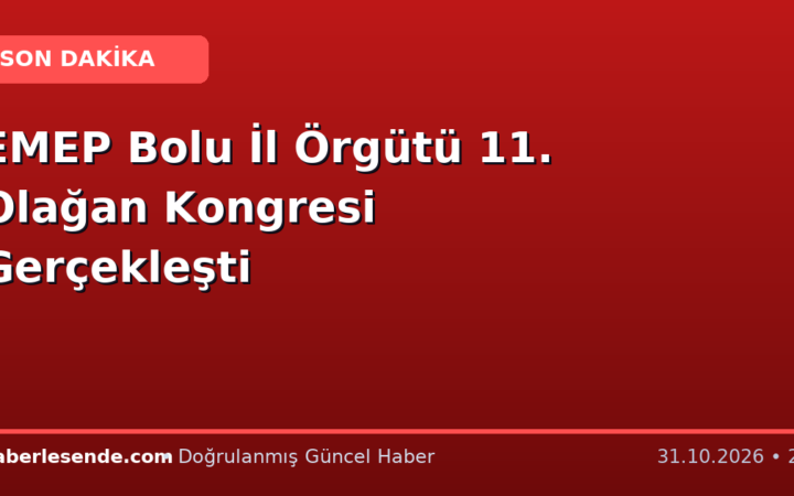 EMEP Bolu İl Örgütü 11. Olağan Kongresi Gerçekleşti