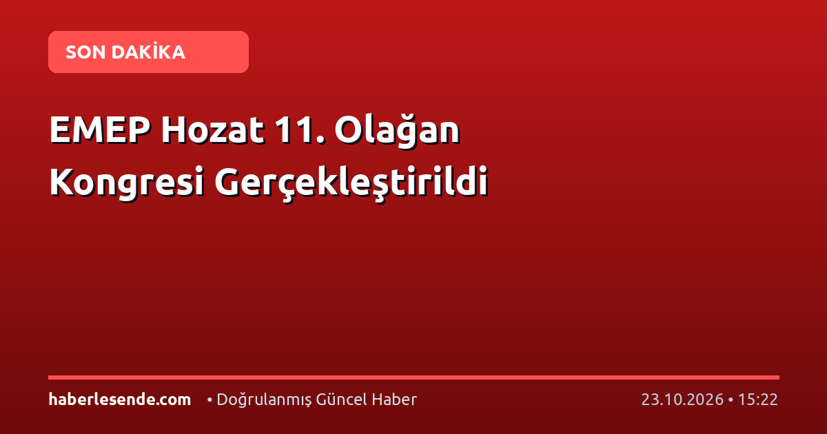 EMEP Hozat 11. Olağan Kongresi Gerçekleştirildi
