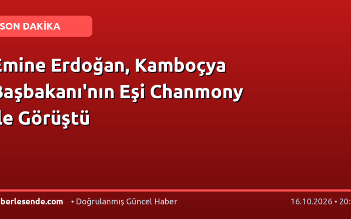 Emine Erdoğan, Kamboçya Başbakanı'nın Eşi Chanmony ile Görüştü