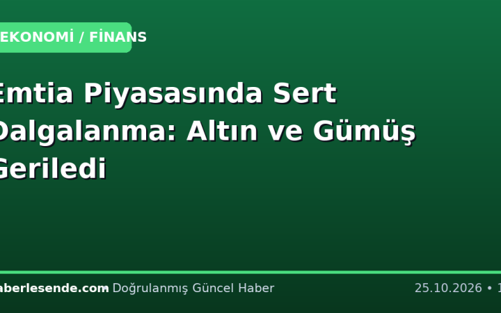 Emtia Piyasasında Sert Dalgalanma: Altın ve Gümüş Geriledi