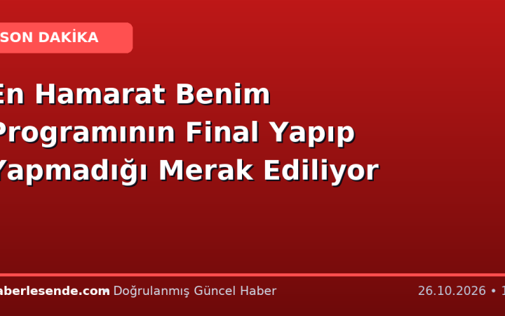 En Hamarat Benim Programının Final Yapıp Yapmadığı Merak Ediliyor