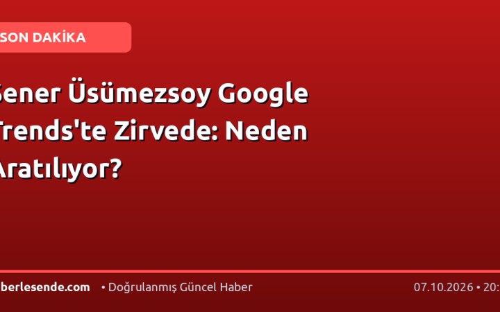 Şener Üsümezsoy Google Trends'te Zirvede: Neden Aratılıyor?