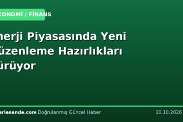 Enerji Piyasasında Yeni Düzenleme Hazırlıkları Sürüyor
