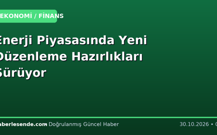 Enerji Piyasasında Yeni Düzenleme Hazırlıkları Sürüyor