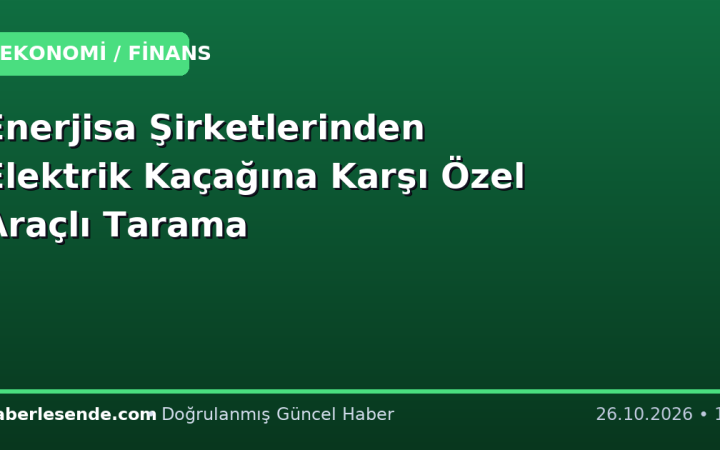 Enerjisa Şirketlerinden Elektrik Kaçağına Karşı Özel Araçlı Tarama