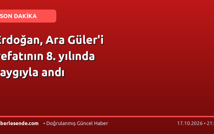 Erdoğan, Ara Güler'i vefatının 8. yılında saygıyla andı