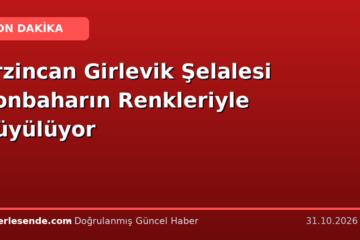 Erzincan Girlevik Şelalesi Sonbaharın Renkleriyle Büyülüyor