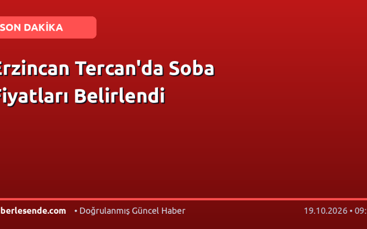 Erzincan Tercan'da Soba Fiyatları Belirlendi