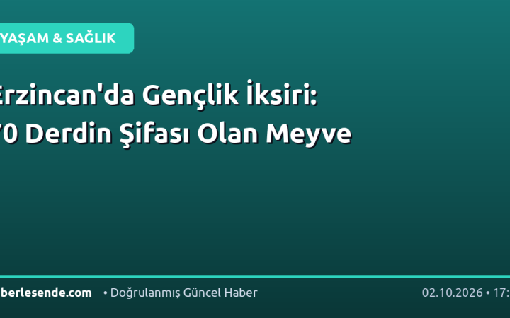 Erzincan'da Gençlik İksiri: 70 Derdin Şifası Olan Meyve
