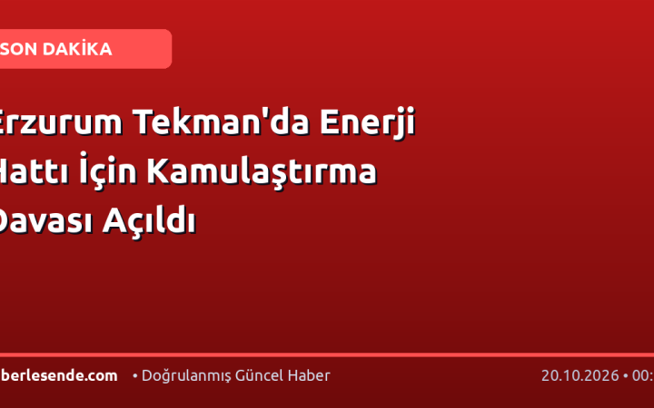 Erzurum Tekman'da Enerji Hattı İçin Kamulaştırma Davası Açıldı
