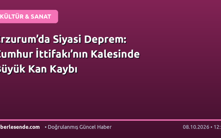 Erzurum’da Siyasi Deprem: Cumhur İttifakı’nın Kalesinde Büyük Kan Kaybı