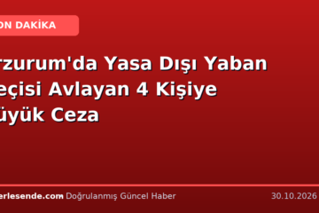 Erzurum'da Yasa Dışı Yaban Keçisi Avlayan 4 Kişiye Büyük Ceza