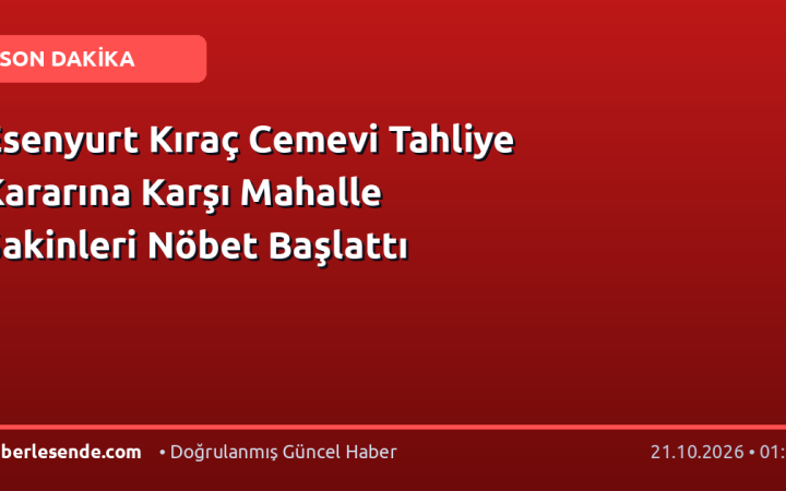 Esenyurt Kıraç Cemevi Tahliye Kararına Karşı Mahalle Sakinleri Nöbet Başlattı