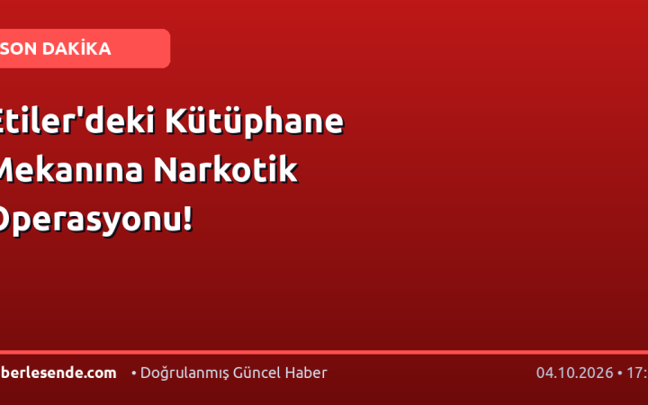 Etiler'deki Kütüphane Mekanına Narkotik Operasyonu!