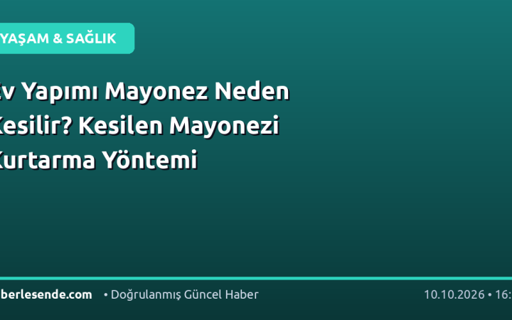 Ev Yapımı Mayonez Neden Kesilir? Kesilen Mayonezi Kurtarma Yöntemi