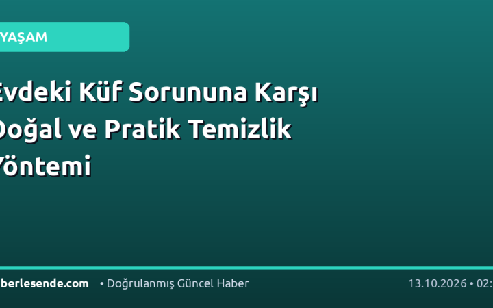 Evdeki Küf Sorununa Karşı Doğal ve Pratik Temizlik Yöntemi